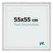 Cornice 55x55cm Bianco Spazzato MDF Lazio Davanti Dimensione | Yourdecoration.it