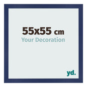 Cornice 55x55cm Blu Scuro Spazzato MDF Bologna Davanti Dimensione | Yourdecoration.it