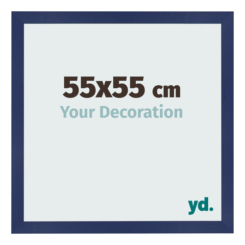 Cornice 55x55cm Blu Scuro Spazzato MDF Bologna Davanti Dimensione | Yourdecoration.it