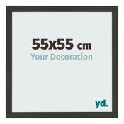 Cornice 55x55cm Grana Di Legno Nero MDF Bologna Davanti Dimensione | Yourdecoration.it