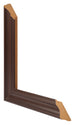 Cornice 55x55cm Quercia Scura MDF Lazio Dettaglio Intersezione | Yourdecoration.it