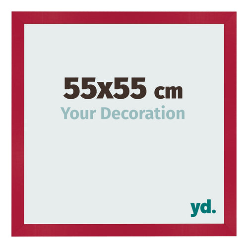 Cornice 55x55cm Rosso MDF Bologna Davanti Dimensione | Yourdecoration.it