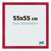 Cornice 55x55cm Rosso MDF Bologna Davanti Dimensione | Yourdecoration.it