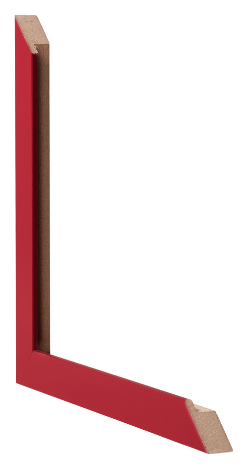 Cornice 55x55cm Rosso MDF Bologna Dettaglio Intersezione | Yourdecoration.it