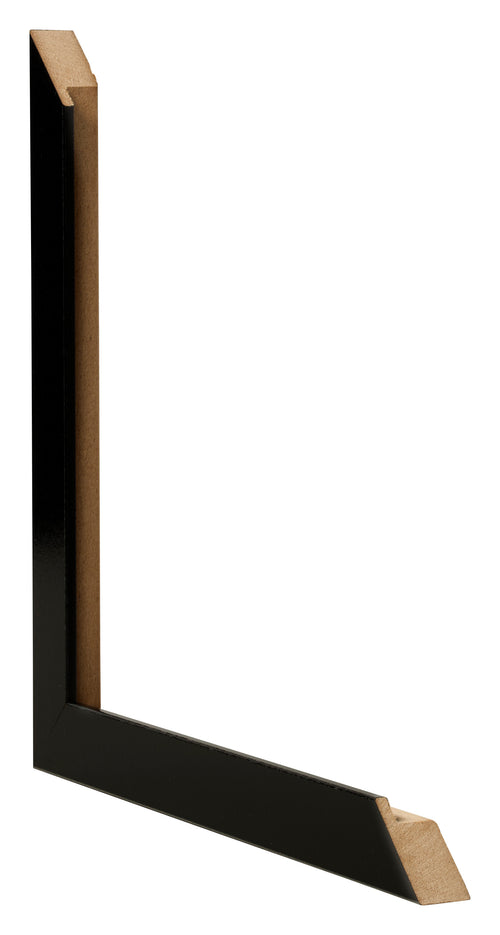 Cornice 55x65cm Nero Lucente MDF Bologna Dettaglio Intersezione | Yourdecoration.it