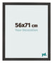 Cornice 56x71 cm Nero Opaco MDF Bologna Davanti Dimensione | Yourdecoration.it
