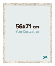 Cornice 56x71cm Bianco Vintage MDF Bologna Davanti Dimensione | Yourdecoration.it