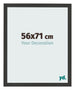 Cornice 56x71cm Grana Di Legno Nero MDF Bologna Davanti Dimensione | Yourdecoration.it