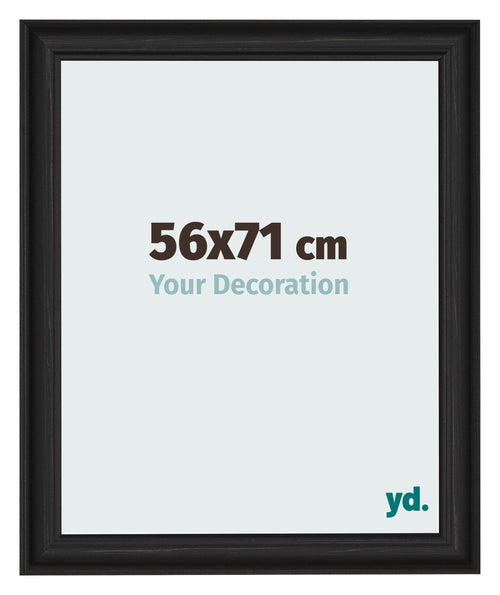 Cornice 56x71cm Grana Di Legno Nero MDF Lazio Davanti Dimensione | Yourdecoration.it