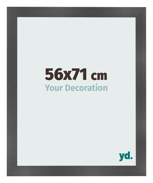 Cornice 56x71cm Nero Argento Lucido MDF Pisa Davanti Dimensione | Yourdecoration.it