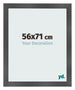 Cornice 56x71cm Nero Argento Lucido MDF Pisa Davanti Dimensione | Yourdecoration.it