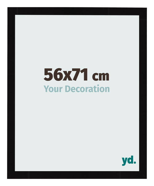 Cornice 56x71cm Nero Lucente MDF Bologna Davanti Dimensione | Yourdecoration.it
