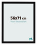 Cornice 56x71cm Nero Lucente MDF Bologna Davanti Dimensione | Yourdecoration.it