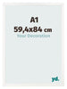 Cornice 59 4x84 cm A1 Bianco Lucente MDF Bologna Davanti Dimensione | Yourdecoration.it