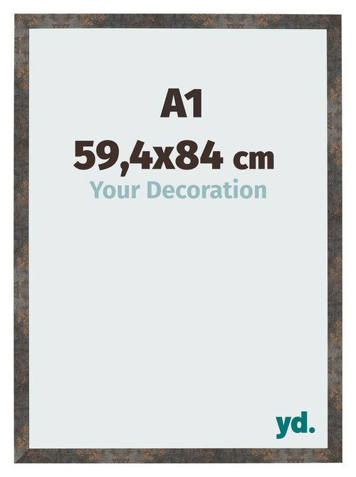 Cornice 59 4x84 cm A1 Metallo Ossidato MDF Bologna Davanti Dimensione | Yourdecoration.it