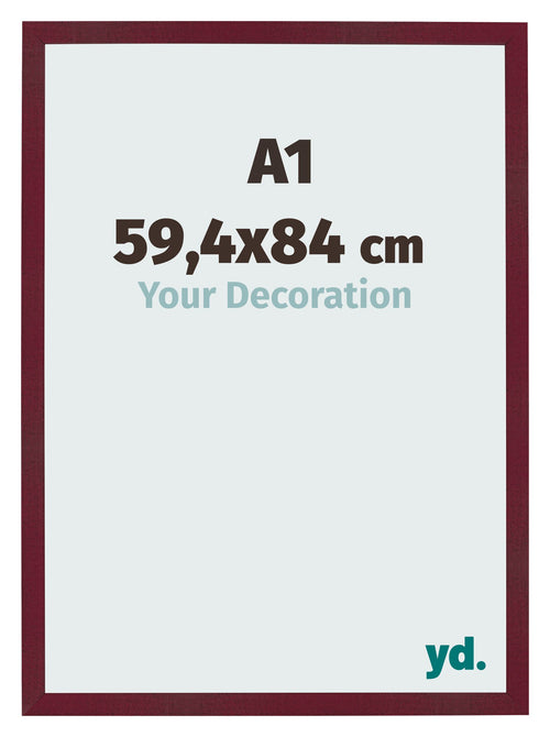 Cornice 59 4x84 cm A1 Vino Rosso Spazzato MDF Bologna Davanti Dimensione | Yourdecoration.it