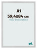 Cornice 59 4x84cm A1 Acciaio Inox MDF Bologna Davanti Dimensione | Yourdecoration.it