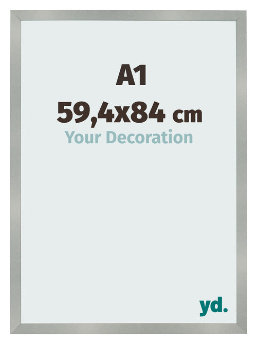 Cornice 59 4x84cm A1 Alluminio Spazzolato MDF Bologna Davanti Dimensione | Yourdecoration.it