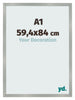 Cornice 59 4x84cm A1 Alluminio Spazzolato MDF Bologna Davanti Dimensione | Yourdecoration.it
