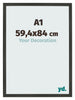 Cornice 59 4x84cm A1 Antracite MDF Bologna Davanti Dimensione | Yourdecoration.it