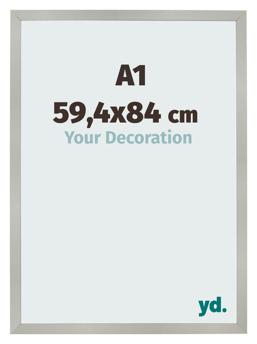 Cornice 59 4x84cm A1 Argento Opaco MDF Bologna Davanti Dimensione | Yourdecoration.it