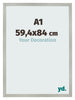 Cornice 59 4x84cm A1 Argento Opaco MDF Bologna Davanti Dimensione | Yourdecoration.it