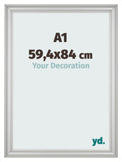 Cornice 59 4x84cm A1 Argento Opaco MDF Lazio Davanti Dimensione | Yourdecoration.it