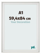 Cornice 59 4x84cm A1 Bianco Spazzato MDF Lazio Davanti Dimensione | Yourdecoration.it