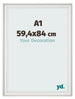 Cornice 59 4x84cm A1 Bianco Spazzato MDF Lazio Davanti Dimensione | Yourdecoration.it