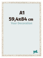 Cornice 59 4x84cm A1 Bianco Vintage MDF Bologna Davanti Dimensione | Yourdecoration.it