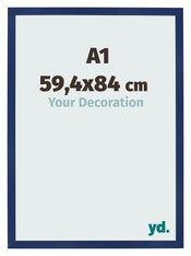Cornice 59 4x84cm A1 Blu Scuro Spazzato MDF Bologna Davanti Dimensione | Yourdecoration.it