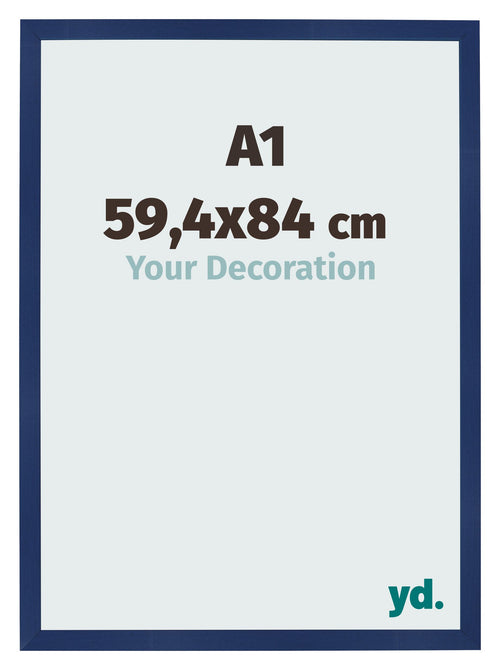 Cornice 59 4x84cm A1 Blu Scuro Spazzato MDF Bologna Davanti Dimensione | Yourdecoration.it