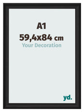 Cornice 59 4x84cm A1 Grana Di Legno Nero MDF Lazio Davanti Dimensione | Yourdecoration.it