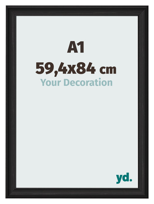 Cornice 59 4x84cm A1 Grana Di Legno Nero MDF Lazio Davanti Dimensione | Yourdecoration.it