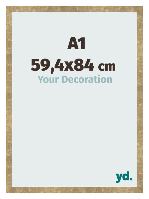 Cornice 59 4x84cm A1 Oro Antico MDF Bologna Davanti Dimensione | Yourdecoration.it