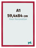 Cornice 59 4x84cm A1 Rosso MDF Bologna Davanti Dimensione | Yourdecoration.it