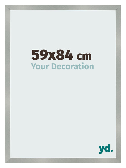Cornice 59x84cm Alluminio Spazzolato MDF Bologna Davanti Dimensione | Yourdecoration.it