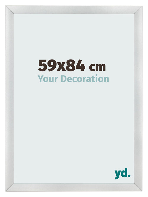 Cornice 59x84cm Argento Nero Spazzato MDF Pisa Davanti Dimensione | Yourdecoration.it
