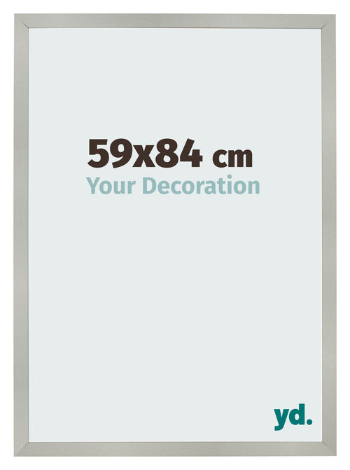 Cornice 59x84cm Argento Opaco MDF Bologna Davanti Dimensione | Yourdecoration.it