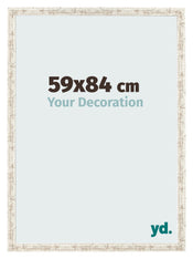 Cornice 59x84cm Bianco Vintage MDF Bologna Davanti Dimensione | Yourdecoration.it