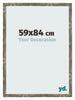 Cornice 59x84cm Blu Oro Fondente MDF Bologna Davanti Dimensione | Yourdecoration.it