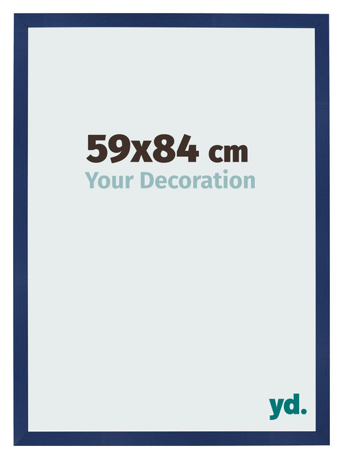 Cornice 59x84cm Blu Scuro Spazzato MDF Bologna Davanti Dimensione | Yourdecoration.it