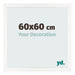 Cornice 60x60 cm Bianco Lucente MDF Bologna Davanti Dimensione | Yourdecoration.it
