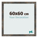 Cornice 60x60 cm Metallo Ossidato MDF Bologna Davanti Dimensione | Yourdecoration.it
