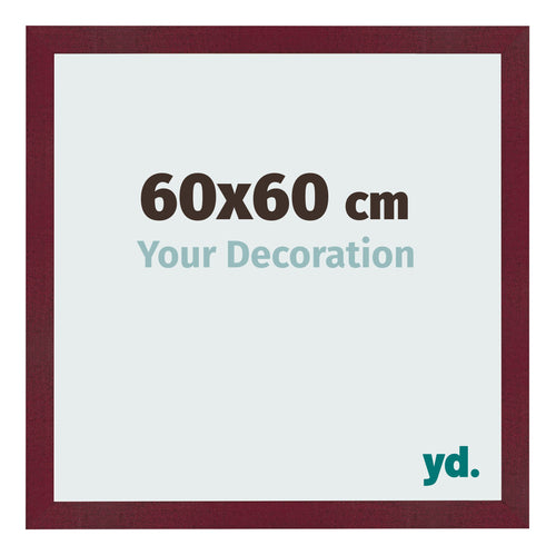 Cornice 60x60 cm Vino Rosso Spazzato MDF Bologna Davanti Dimensione | Yourdecoration.it