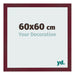 Cornice 60x60 cm Vino Rosso Spazzato MDF Bologna Davanti Dimensione | Yourdecoration.it