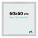 Cornice 60x60cm Acciaio Inox MDF Bologna Davanti Dimensione | Yourdecoration.it
