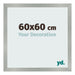 Cornice 60x60cm Alluminio Spazzolato MDF Bologna Davanti Dimensione | Yourdecoration.it