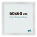 Cornice 60x60cm Argento Nero Spazzato MDF Pisa Davanti Dimensione | Yourdecoration.it