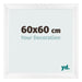 Cornice 60x60cm Bianco Vintage MDF Pisa Davanti Dimensione | Yourdecoration.it